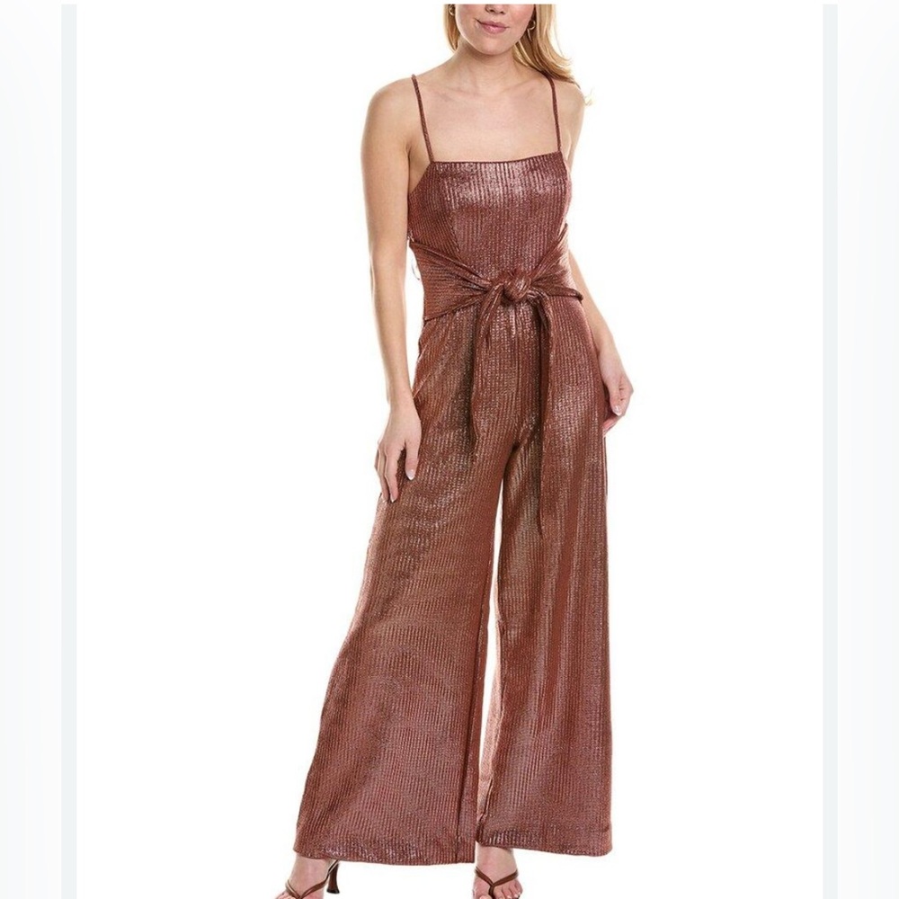 Free People Shimmer and Shine Metallic Playsuit size Large
